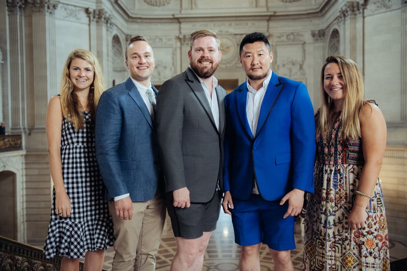 Strobe light portrait comparison at San Francisco City Hall