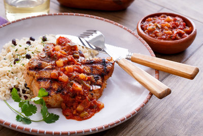 Victorious Pineapple Grilled Pork Chops