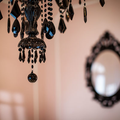 chandeliers everywhere at The French Boudoir studio
