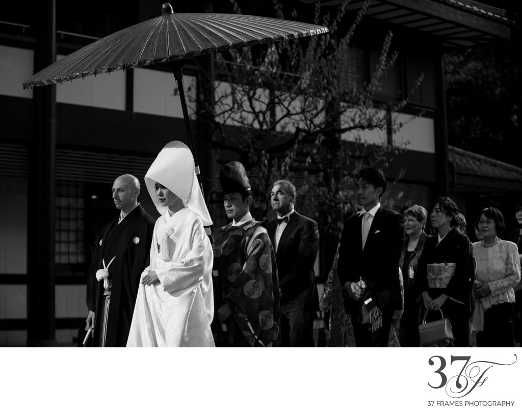 Traditional Japanese Wedding at Shinjuku Kumano Shrine