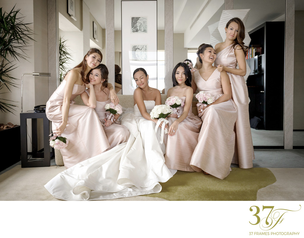 Bridesmaids in Vogue-Inspired Shoot