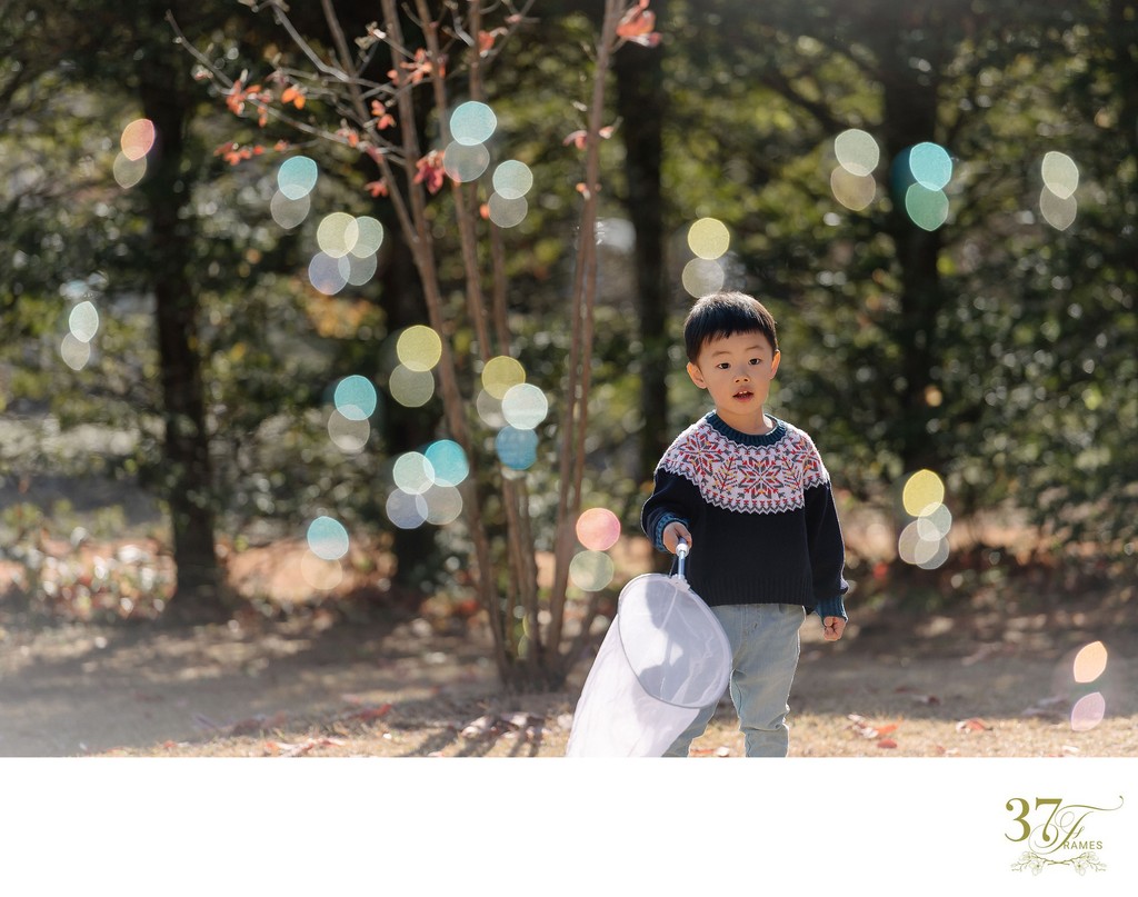 Bubbles of Happiness: Autumn Family Photography Japan