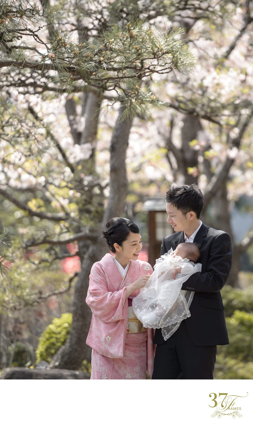 Omiyamairi in Spring | Tokyo Family Photos