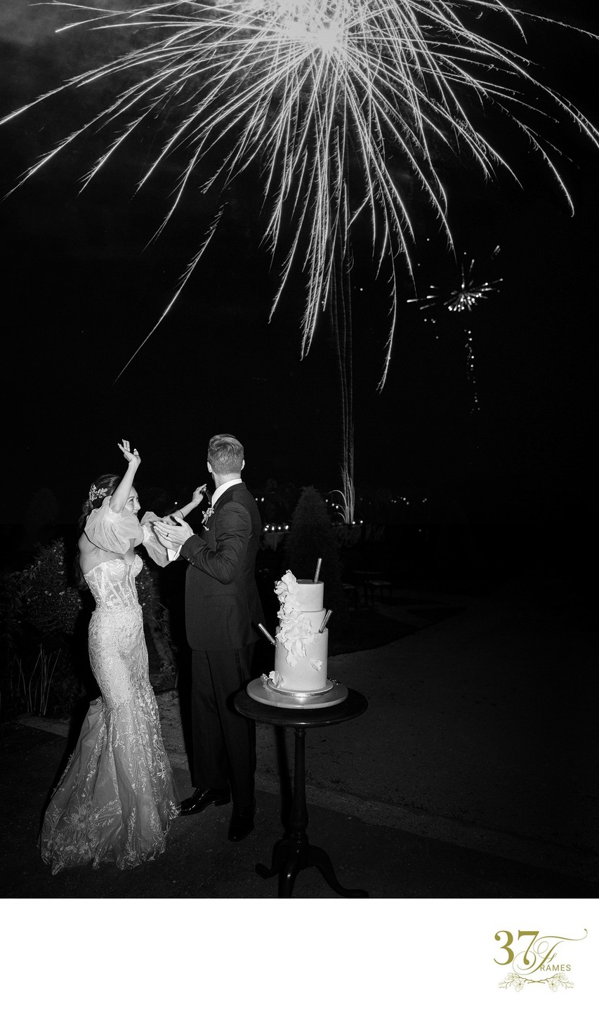When Love Ignites: Fireworks Ignite Passion at Wedding