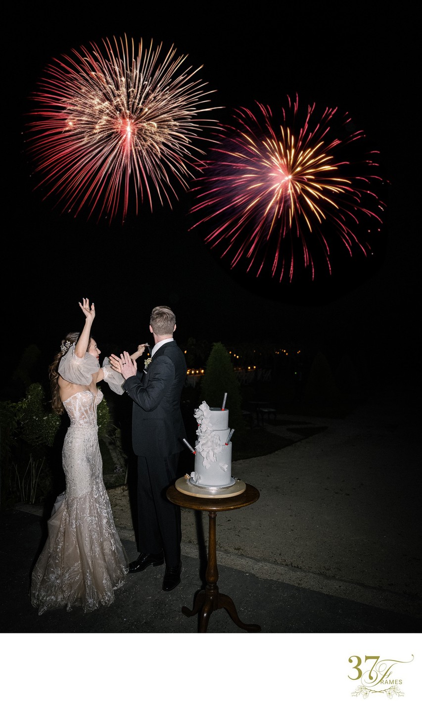 Fireworks Take Center Stage at Château Wedding