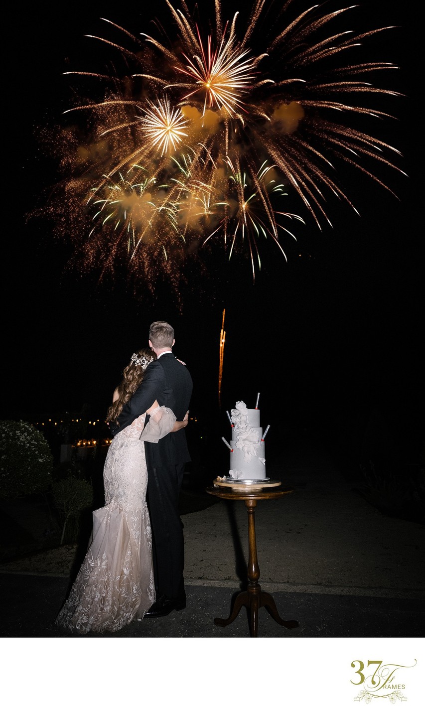 Celebration: Fireworks Illuminate Love at wedding