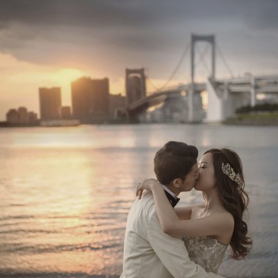 Odaiba Tokyo Beach Wedding Photography