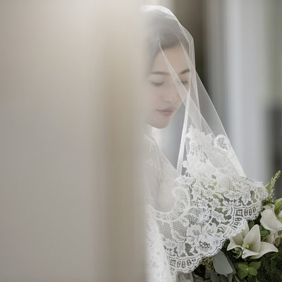 Bride in Sunlight at the Church | Tokyo Wedding