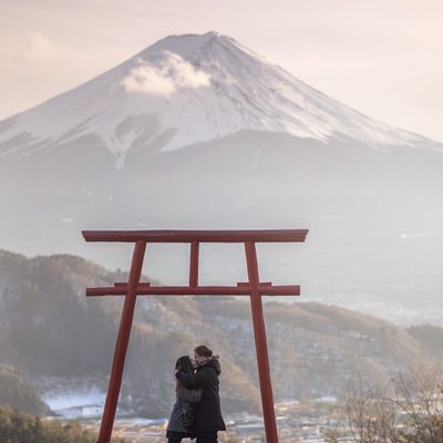 Tenku-no Torii (Torii gate in the sky) at Mt Fuji