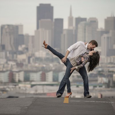 Fun Engagement Photos in the City