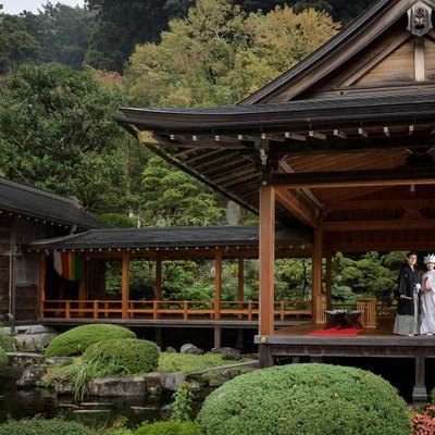 Japanese Wedding on a Noh Stage in Tokyo