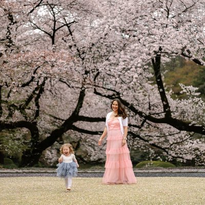 Tokyo Cherry Blossom Symphony: Mother-Daughter Portrait