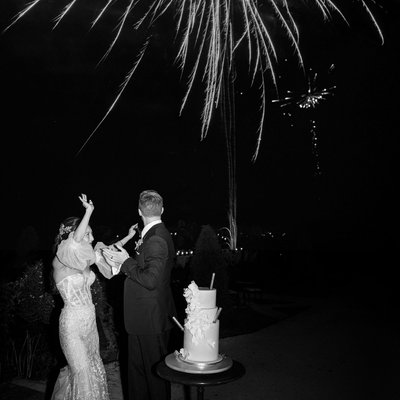 When Love Ignites: Fireworks Ignite Passion at Wedding