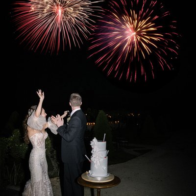 Fireworks Take Center Stage at Château Wedding