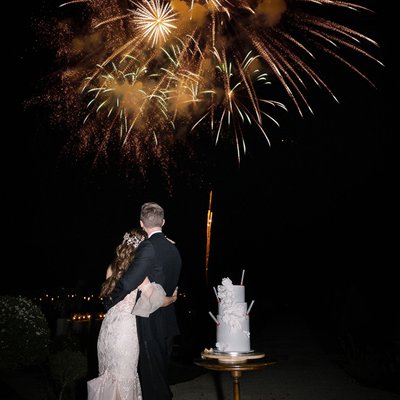 Celebration: Fireworks Illuminate Love at wedding