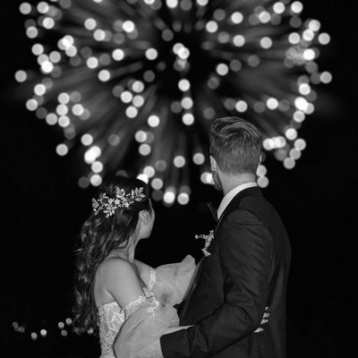 Magical Fireworks Illuminate a French Château Wedding