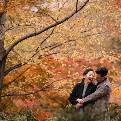 Exploring Tokyo's Colorful Backdrops Engagement Photos