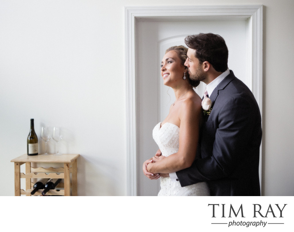 Bride and groom portrait by top WV wedding photographer Tim Ray