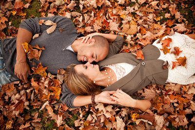 Fall Engagement Portrait at Valley Falls State Park