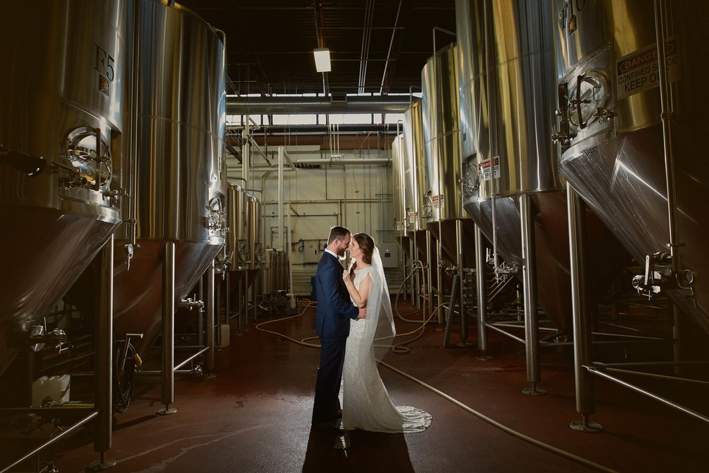 Revolution Brewery & Tap room wedding photos