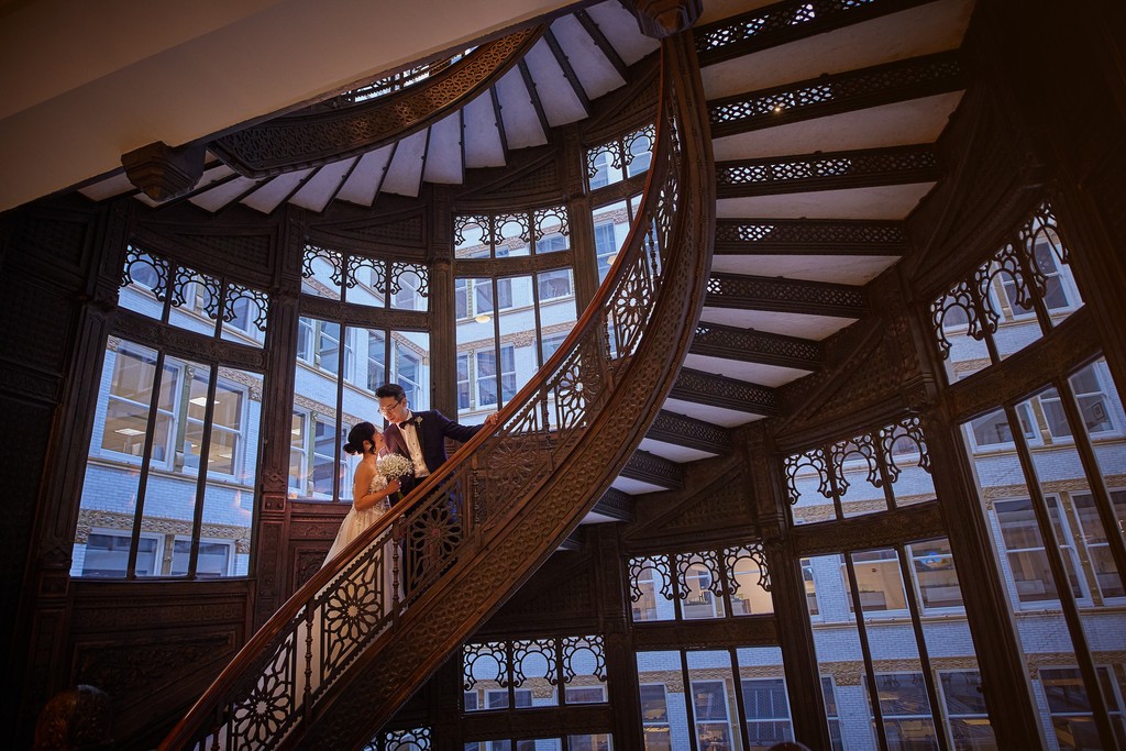 Rookery building wedding - Chicago architecture
