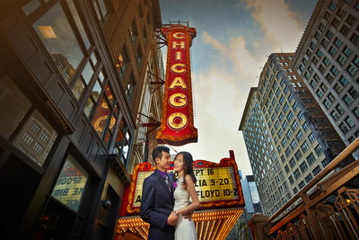 Chicago Theater Wedding Photos 