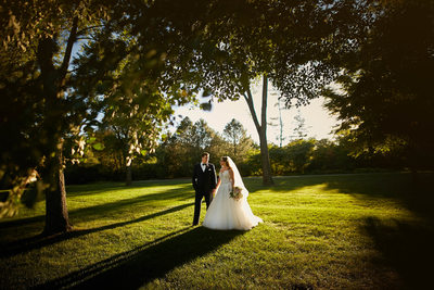Sunset Wedding Photos at the Cantigny Park
