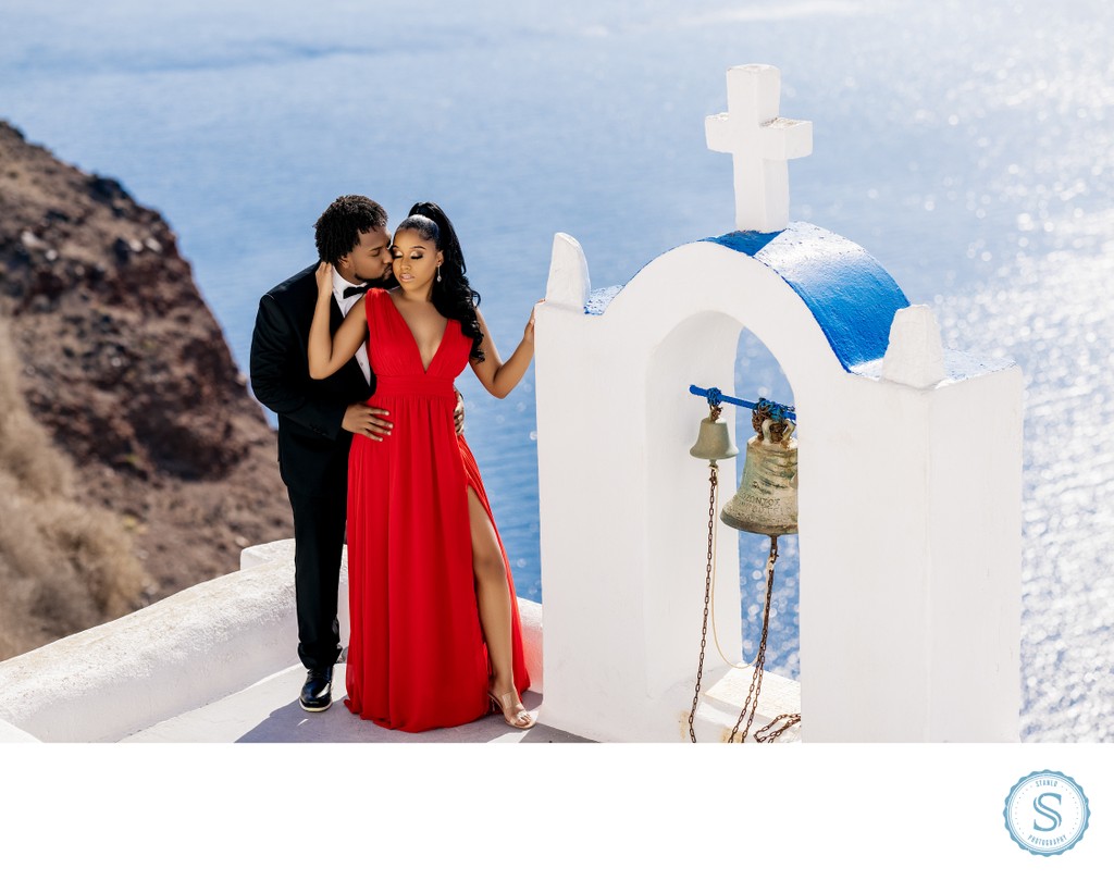 Santorini Dress Engagement