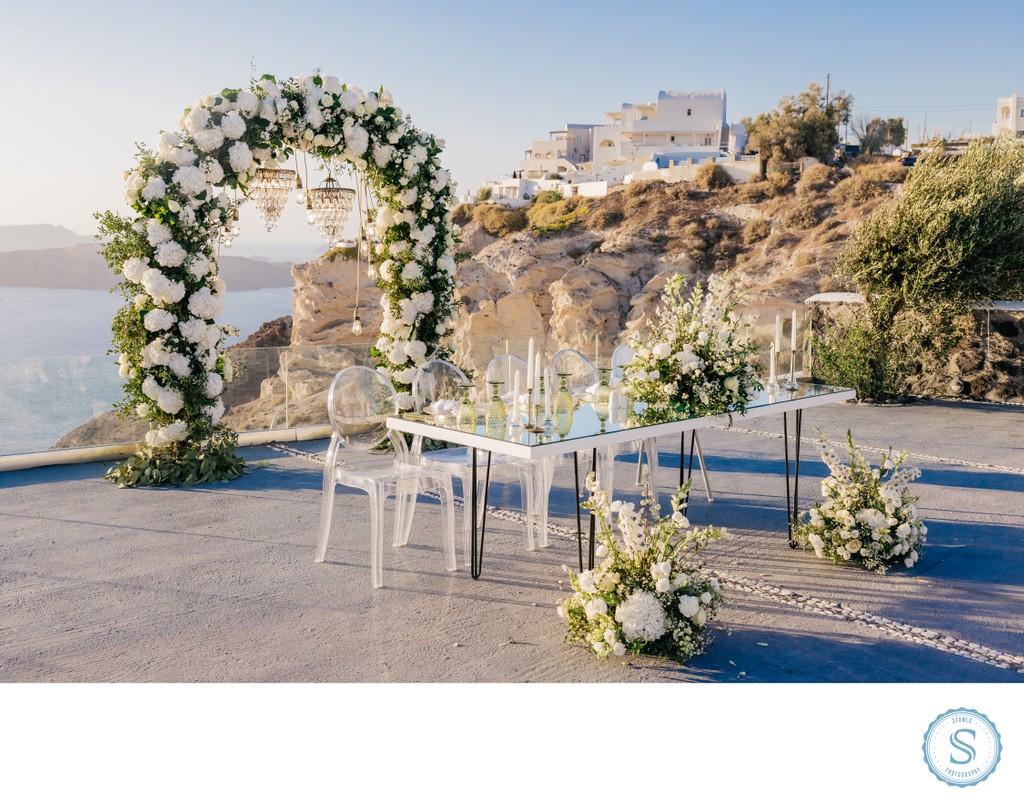 Santorini Wedding Reception