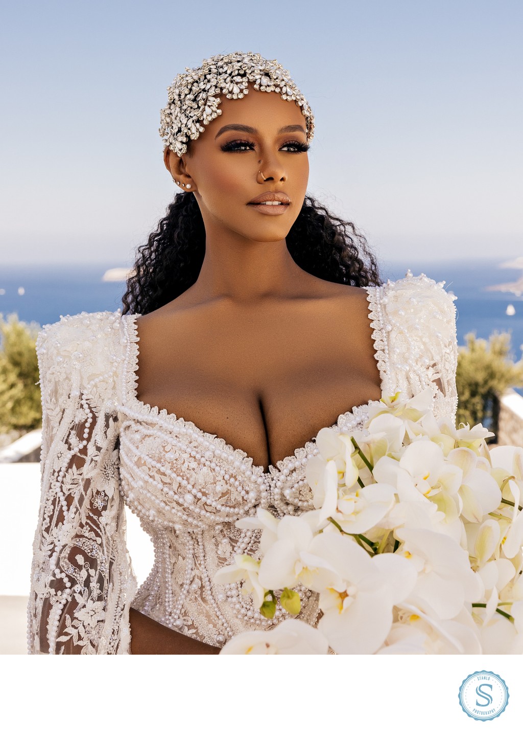 Santorini Greece Bride