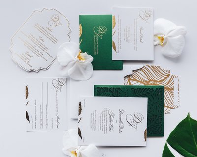 Papered Wonders Wedding Invites