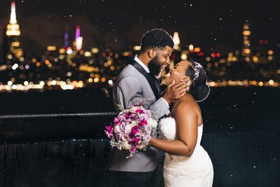 Brooklyn Skyline Rain Wedding