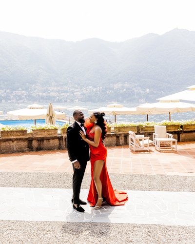 Villa d’Este Engagement Photo