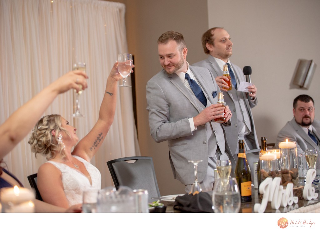 A toast to the bride