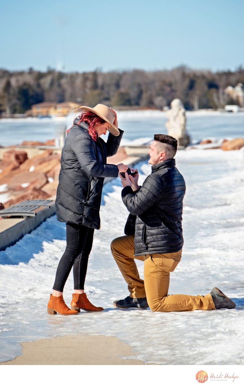 frozen proposal in Egg Harbor