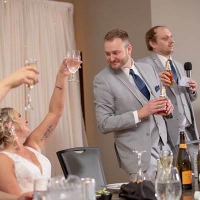 A toast to the bride