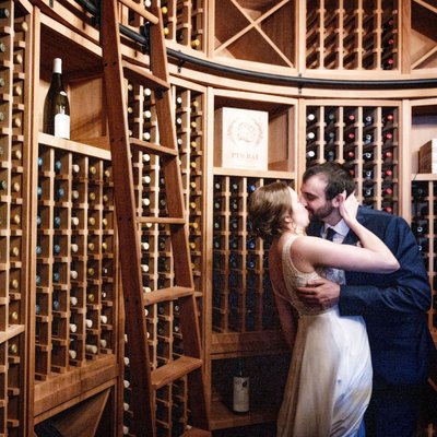 Wine cellar kiss