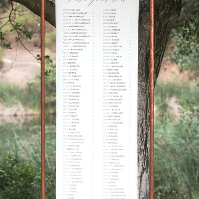 seating chart for a wedding