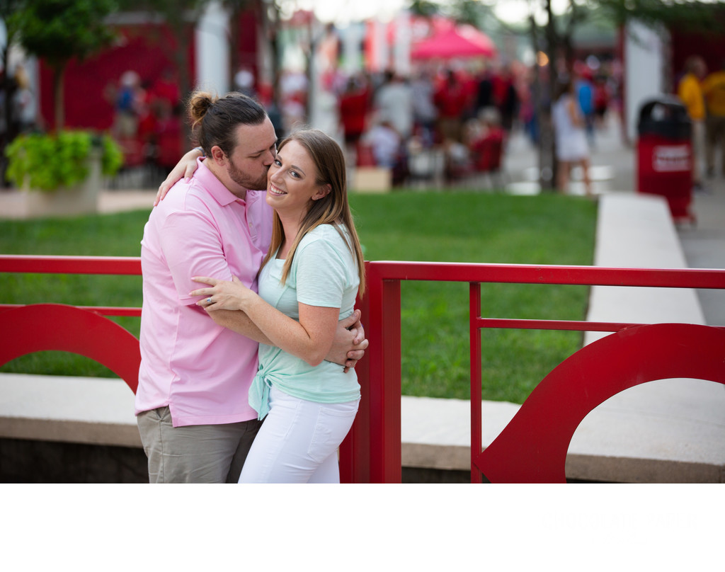 Reds' Fans Summer Engagement Session at Great American Ball Park