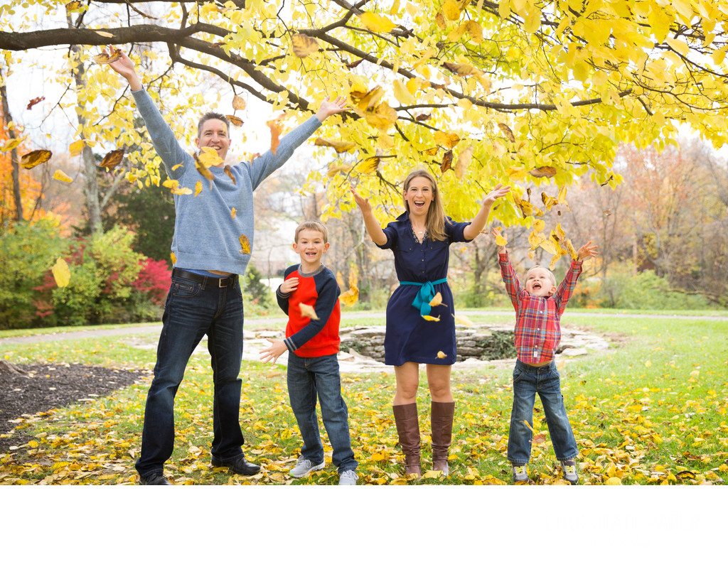 Fun Fall Family Photo Session at Florence Nature Park