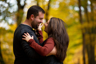 Fun Fall Engagement Session in Ault Park