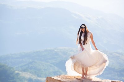 Mountaintop & Breathtaking Bridal Portrait