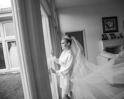 Bride in window light 