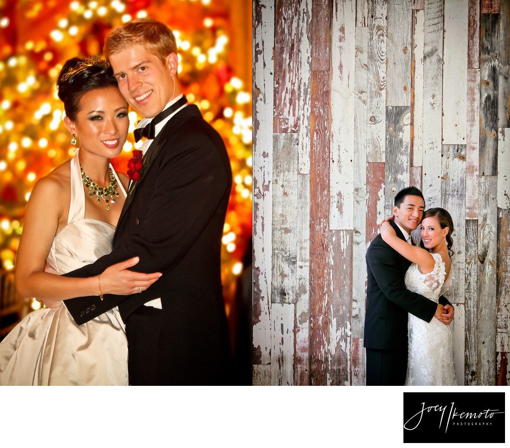 Bride and Groom Wedding hugging