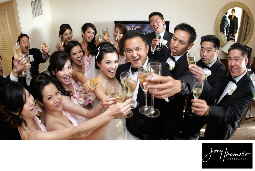 Wedding Party Toast Terrenea Resort Home Joey Ikemoto Photography Wedding Party Toast Terrenea Resort