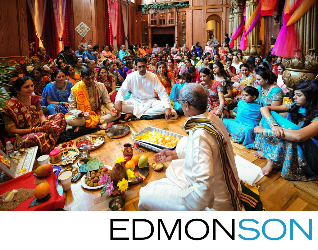 Dallas Gujarati Indian Wedding Puja Prepares Groom