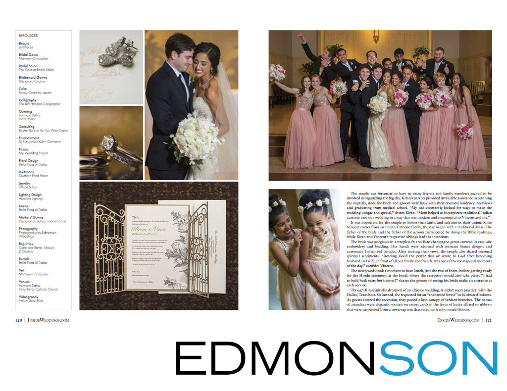 Catholic Weddings Featured In Inside Weddings Magazine