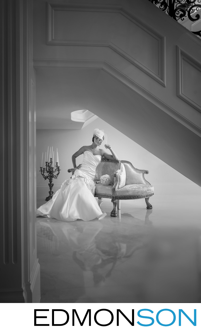 Gorgeous Classic Bridal Portrait In DFW Mansion