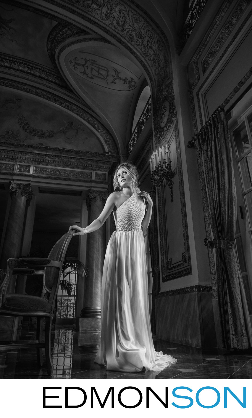 Persian Bride Engagement Portrait In French Room