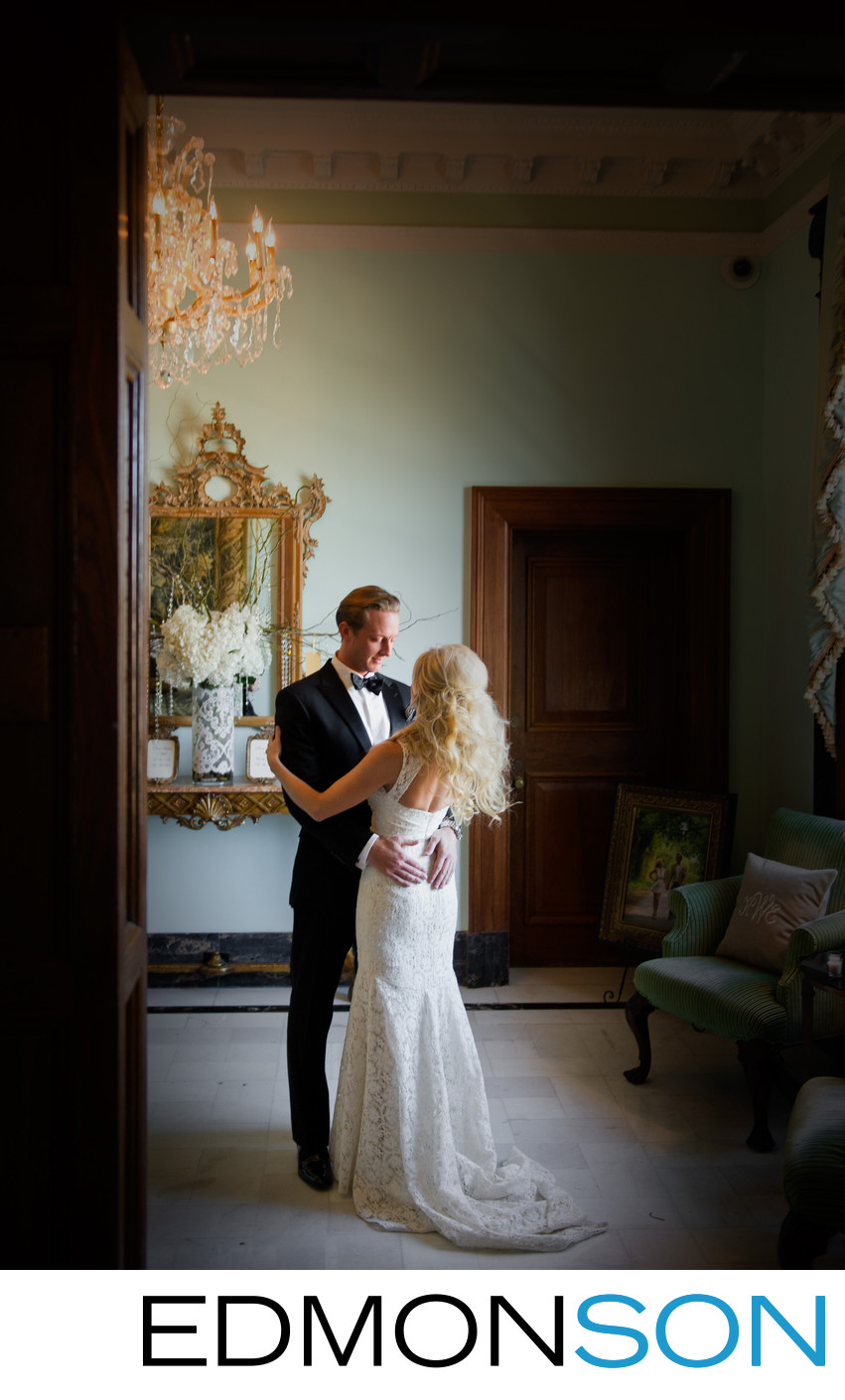 First Look By Wedding Couple At Stoneleigh Hotel 